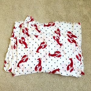 Talbots Summer Scarf - Lobsters and Dots